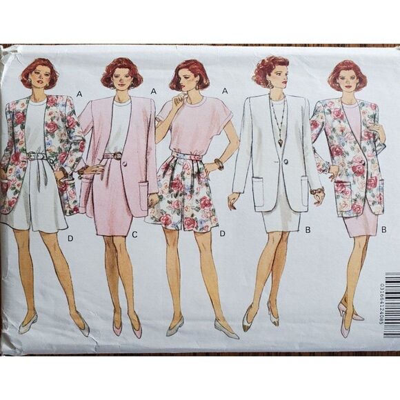 Vintage 80s Butterick Pattern 5920 Uncut Tunic Jacket Dress Shorts Top 6 8 10 - Picture 1 of 4